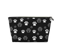 Cute Dog Cosmetic Bag, Funny Dog Paw Pattern Makeup Bag, Toiletry Bag for Women Travel Essentials, dog paw-black, Cartoon