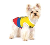 Cute Dog Costume - Soft 100% Cotton Pet Sweater for Small and Medium Dogs - Perfect for Everyday Wear and Special Occasions Flag of Ecuador