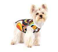 Cute Dog Costume - Soft 100% Cotton Pet Sweater for Small and Medium Dogs - Perfect for Everyday Wear and Special Occasions Complex Psychedelic Patterns