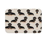 Cute Dog Crystal Velvet Lock Edge Floor Mat 40x60, Non Slip, Easy To Clean, Comfortable Foot Feel