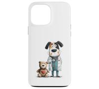 Cute Dog Doctor with Teddy Bear Stethoscope Case for iPhone 13 Pro Max