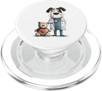 Cute Dog Doctor with Teddy Bear Stethoscope PopSockets PopGrip for MagSafe