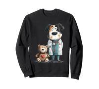 Cute Dog Doctor with Teddy Bear Stethoscope Sweatshirt