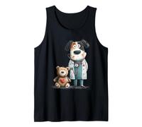 Cute Dog Doctor with Teddy Bear Stethoscope Tank Top