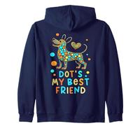 Cute Dog DOT'S MY BEST FRIEND Dogs Teach Student Dad Adopt Zip Hoodie