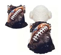 Cute Dog Dress for Small Dogs Girl,Sleeveless Cat Dresses Soft Breathable Dog Clothes Summer Puppy Dress American Football Pet Skirt Dog Outfits Chihuahua Yorkies Dresses