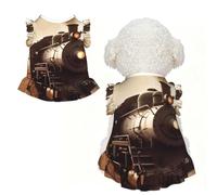 Cute Dog Dress for Small Dogs Girl,Sleeveless Cat Dresses Soft Breathable Dog Clothes Summer Puppy Dress Train and Railway Pet Skirt Dog Outfits Chihuahua Yorkies Dresses