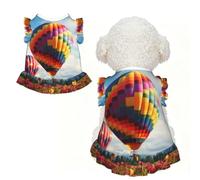 Cute Dog Dress for Small Dogs Girl,Sleeveless Cat Dresses Soft Breathable Dog Clothes Summer Puppy Dress Color Hot Air Balloon Pet Skirt Dog Outfits Chihuahua Yorkies Dresses