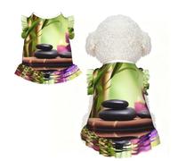 Cute Dog Dress for Small Dogs Girl,Sleeveless Cat Dresses Soft Breathable Dog Clothes Summer Puppy Dress Zen Stones and Bamboo Pet Skirt Dog Outfits Chihuahua Yorkies Dresses