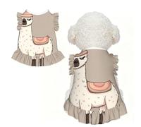 Cute Dog Dress for Small Dogs Girl,Sleeveless Cat Dresses Soft Breathable Dog Clothes Summer Puppy Dress No Drama Llama Pet Skirt Dog Outfits Chihuahua Yorkies Dresses