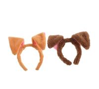 Cute Dog Ears Headband for Halloween 2pcs Puppy Ears Costume Hair Hoops Cartoon Animal Headdress for PET Parties and Family Gatherings