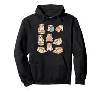 Cute Dog English Bulldog Reading Book Pullover Hoodie
