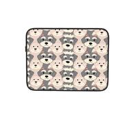 Cute Dog Faces Brown Beige Laptop Sleeve Case Notebook Computer Pouch Tablet Briefcase Carrying Bag for Work 15 Inch