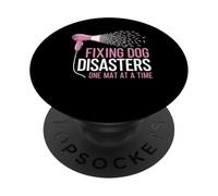 Cute Dog Grooming Humor for Pet Groomer Dog Groomer PopSockets Adhesive PopGrip
