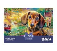 Cute Dog Herculean Jigsaw Puzzles for Adults A 1000-Piece (Advanced) Epic of Impossible, Hard, And Difficult Challenging Puzzle Games - The Supreme Gift for Puzzle-Loving Adults And Kids Age 12