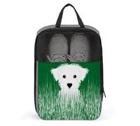 Cute Dog Hiding in The Grass Shoe Bag for Travel Daily Use Anti-dust Storage Carrier Golf Shoe Pouch