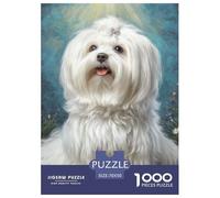 Cute Dog Immersive Jigsaw Puzzle Designed to Encourage Patience And Clarity, Centred Around Pet with A Calm And Modern British Aesthetic 70x50cm/1000pcs