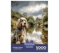 Cute Dog Immersive Jigsaw Puzzle Designed to Encourage Patience And Clarity, Centred Around Pet with A Calm And Modern British Aesthetic 70x50cm/1000pcs