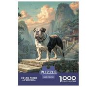 Cute Dog Immersive Jigsaw Puzzle Designed to Encourage Patience And Clarity, Centred Around Pet with A Calm And Modern British Aesthetic 70x50cm/1000pcs