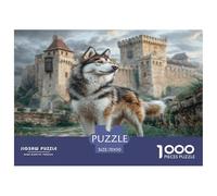 Cute Dog Jigsaw Puzzle 1000 Pieces Puzzles Educational Game 100% Recycled Cardboard Beautiful Decoration Puzzle Puzzle Game for The Whole for Women Puzzle for Adults 70x50cm/1000pcs