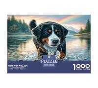 Cute Dog Jigsaw Puzzle 1000 Pieces Puzzles Educational Game 100% Recycled Cardboard Beautiful Decoration Puzzle Puzzle Game for The Whole for Women Puzzle for Adults 38x26cm/1000pcs