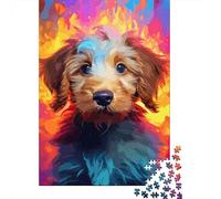 Cute Dog Jigsaw Puzzle for Adults 1000 Piece Jigsaw Puzzle Colourful Artistic Background Puzzle Game for Family Relaxation Focus Home Decor Gift 38x26cm/1000pcs