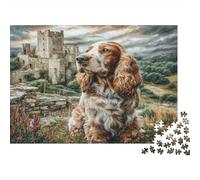 Cute Dog Jigsaw Puzzle for Adults Kids: Spaniel by Stone Castle Age 12 Years Up Educational Game 38x26cm/1000pcs