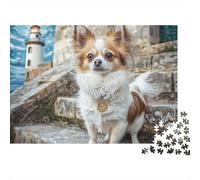 Cute Dog Jigsaw Puzzle Pet 1000 Pieces Eco-friendly Paper 100% Recycled for Couples Logic Skill Gift 70x50cm/1000pcs
