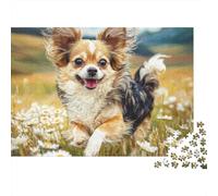 Cute Dog Jigsaw Puzzle Pet 1000 Pieces Thick Cardboard Premium for Adults Jigsaws Gift Classroom Puzzle 38x26cm/1000pcs