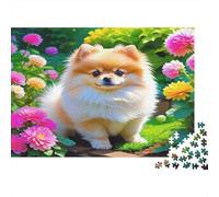 Cute Dog Jigsaw Puzzle Pomeranian 1000 Pieces Extra-thick Cardboard Thick for Kids Beginners Gift 70x50cm/1000pcs