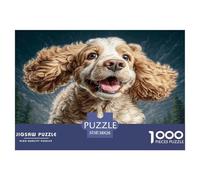 Cute Dog Jigsaw Puzzle Puzzle for Adults Recycled Paper Cute Cockapoo Smile for Aduls 1000 Piece Puzzle Fun And Challenging Family Game Educational Game Challenge 38x26cm/1000pcs