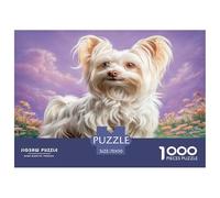 Cute Dog Jigsaw Puzzle Puzzles 1000 Pieces Educational Games 100% Recycled Cardboard Beautiful Decoration Puzzle Puzzle Game for The Whole for Women Puzzle for Adults 70x50cm/1000pcs