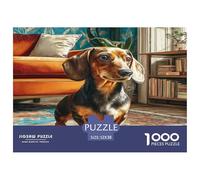 Cute Dog Jigsaw Puzzle Puzzles 1000 Pieces Educational Games 100% Recycled Cardboard Beautiful Decoration Puzzle Puzzle Game for The Whole for Women Puzzle for Adults 52x38cm/1000pcs