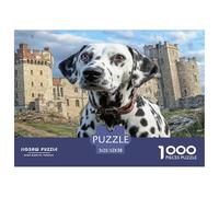 Cute Dog Jigsaw Puzzles 1000 Pieces Puzzles Challenging Puzzle Games 100% Recycled Cardboard Beautiful Decoration Puzzle Puzzle Game for The Whole for Women Puzzle for Adults 52x38cm/1000pcs