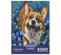Cute Dog Jigsaw Puzzles Puzzle for Adults Kids. 1000 Piece Great Gifts Challenge Toy Educational Games Home Decoration for Adults& Kids Age 14 Years Up 38x26cm/1000pcs