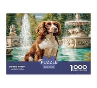 Cute Dog Jigsaw Puzzles Puzzles 1000 Pieces Challenging Puzzle Games 100% Recycled Cardboard Beautiful Decoration Puzzle Puzzle Game for The Whole for Women Puzzle for Adults 70x50cm/1000pcs