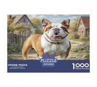 Cute Dog Jigsaw Puzzles Puzzles 1000 Pieces Educational Game 100% Recycled Cardboard Beautiful Decoration Puzzle Puzzle Game for The Whole for Women Puzzle for Adults 38x26cm/1000pcs
