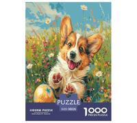 Cute Dog Jigsaw Puzzles Puzzles for Adults Kids. 1000 Pieces Whimsical Challenge Toy Educational Games Home Decoration for Educational Games Gifts 38x26cm/1000pcs