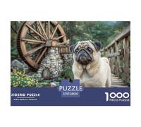 Cute Dog Jigsaws 1000 Piece Puzzle Challenge High Difficulty Fit Together Perfectly for Adults & Kids Age 12 Years Up 38x26cm/1000pcs