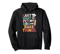 Cute Dog Lover Baking Design For Pet Moms And Bakers Pullover Hoodie