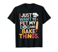 Cute Dog Lover Baking Design for Pet Moms and Bakers T-Shirt