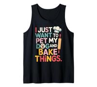 Cute Dog Lover Baking Design for Pet Moms and Bakers Tank Top