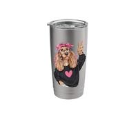 Cute Dog Lover Funny Cocker Spaniel Graphic Playful Vibrant Stainless Steel Insulated Tumbler