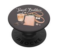 Cute Dog Mama Travel Buddy Passport Sunglasses Coffee PopSockets Adhesive PopGrip
