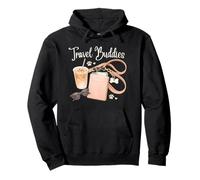 Cute Dog Mama Travel Buddy Passport Sunglasses Coffee Pullover Hoodie