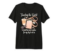 Cute Dog Mama Travel Passport Sunglasses Coffee Premium T-Shirt