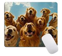 Cute Dog Mouse Pad,Golden Retriever Gaming Mousepad Office Decor Accessories,Travel Mousepad for Wireless Mouse Gaming Work Laptop, Mini Personalized Computer Mouse Mat for Home Office