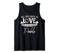 Cute Dog Named Pablo Design for Women and Men Tank Top
