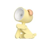 Cute Dog Night Light, Night Light Kids Lamp for Bedroom, Adjustable Angle LED Portable Dog Lamp, Battery Powered Nightlight for Home Office Dorm Room Decorations Children Christmas Gifts - Yellow