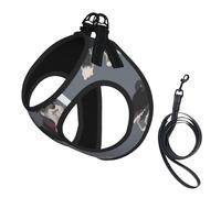 Cute Dog Of Schnauzer Animal,Pet Harness,Adjustable Reflective Dog Harness,Pet Leash Vest,S